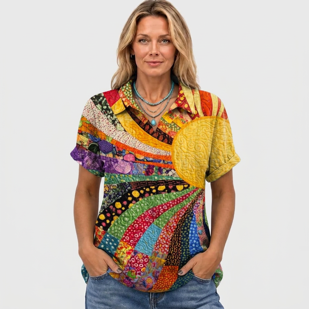 Dorothea | Sunburst Collared Top
