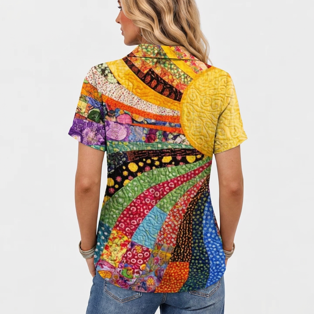 Dorothea | Sunburst Collared Top
