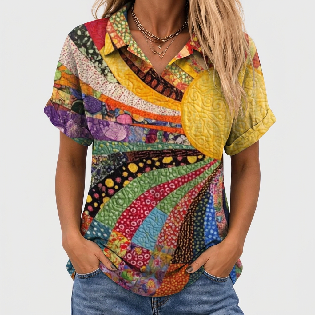 Dorothea | Sunburst Collared Top