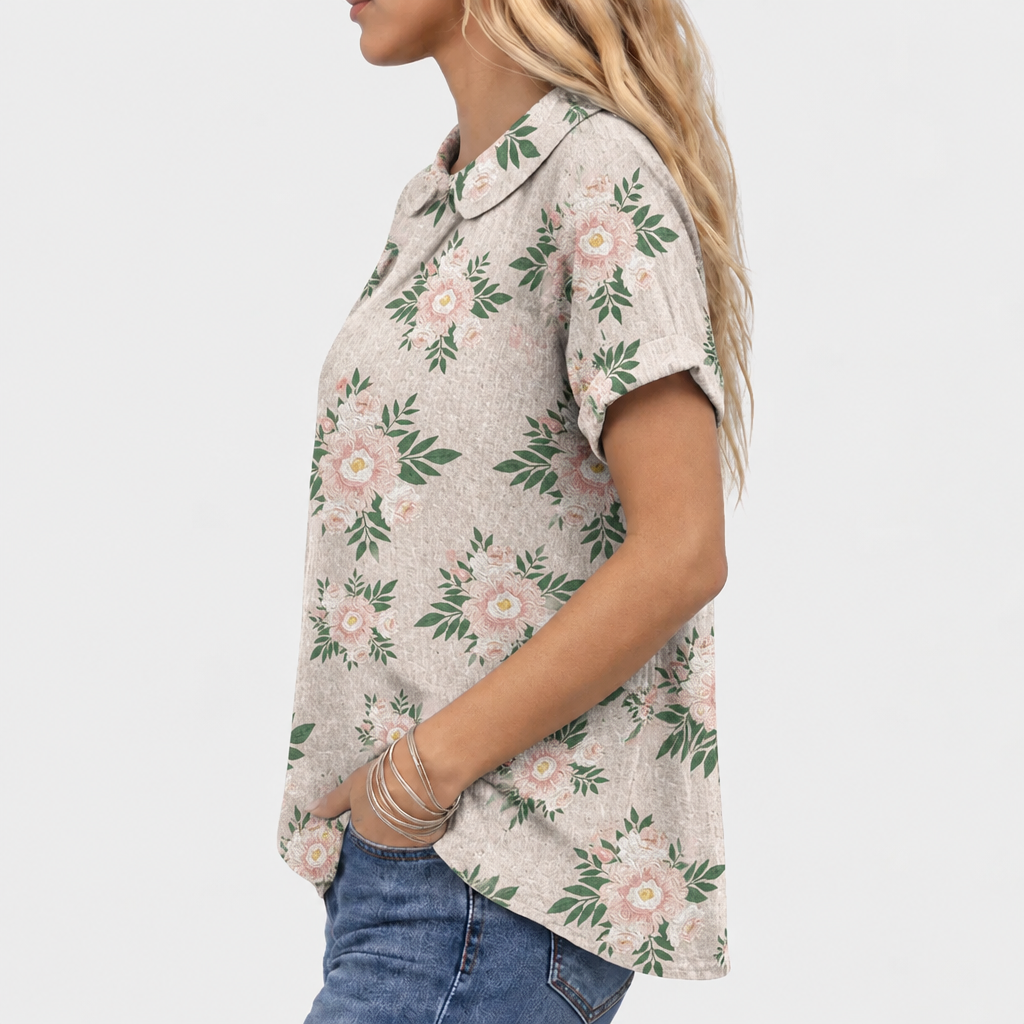 Constance | Botanical Collared Top