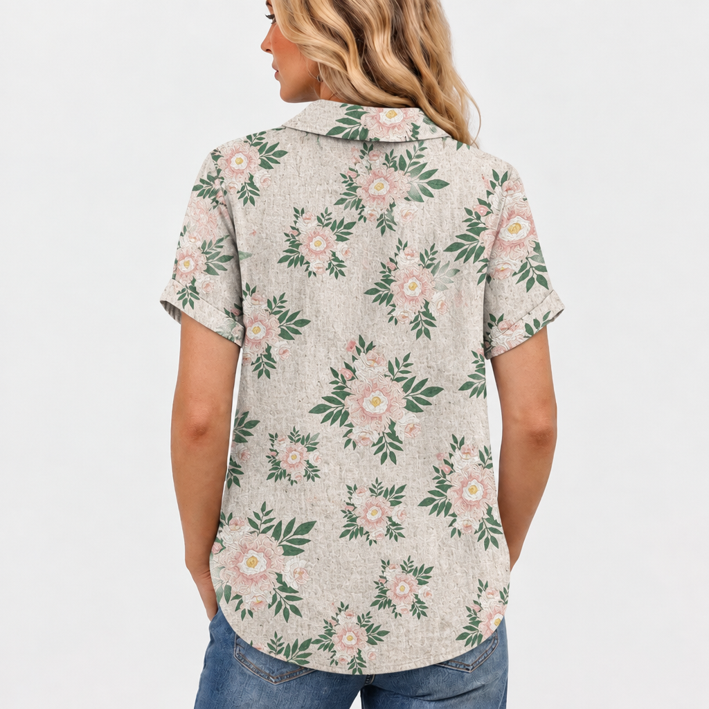 Constance | Botanical Collared Top