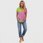 Augusta | Patchwork Collared Top