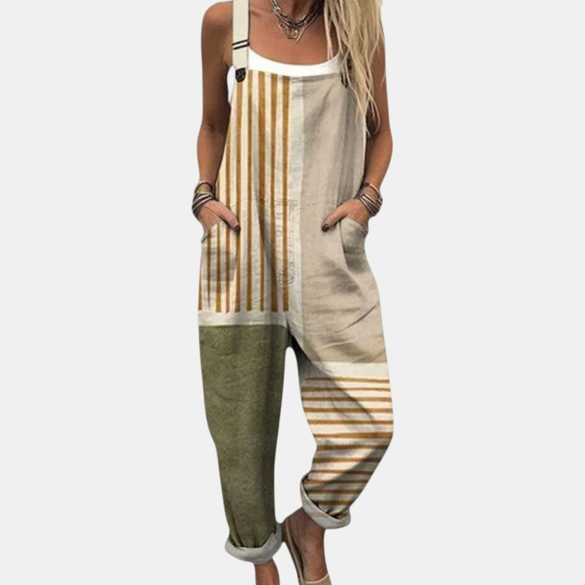 Shirley | Striped Colourblock Overall