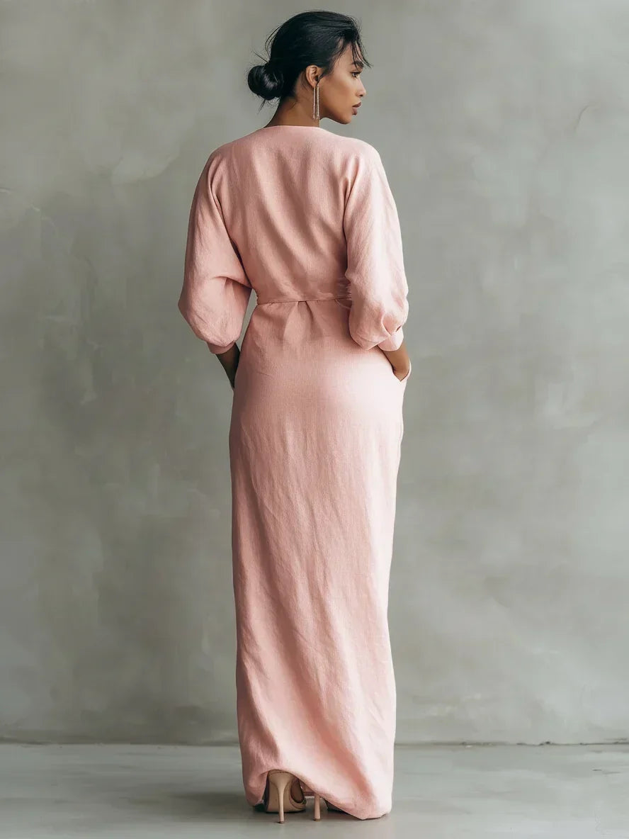 Zylah | Draped V-Neck Maxi Dress
