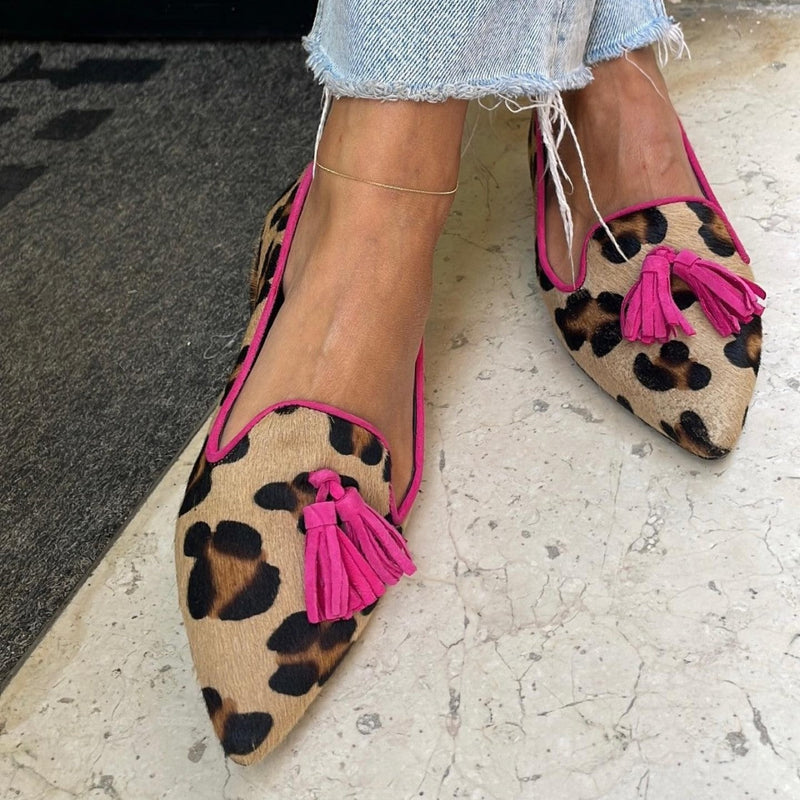 Kathryn Chic Animal Print Flats