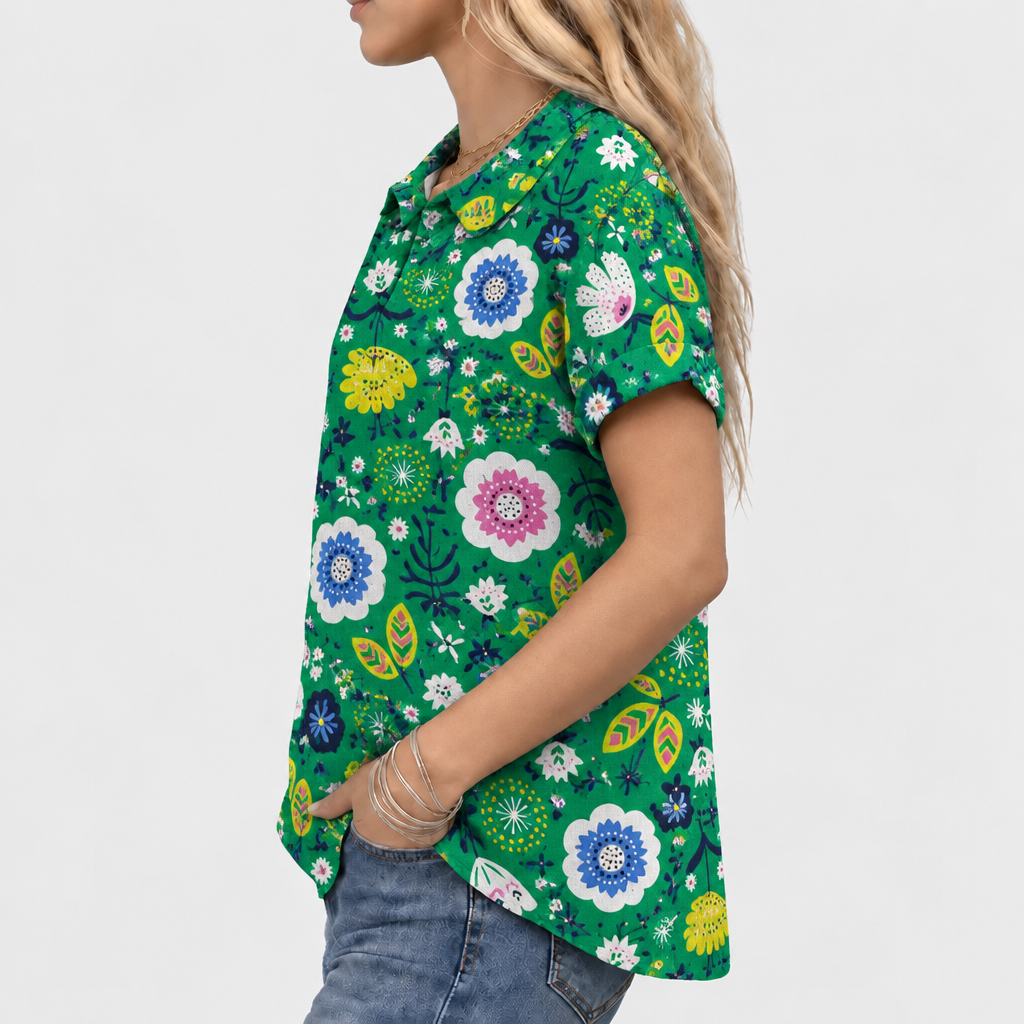 Blanche | Garden Collared Top