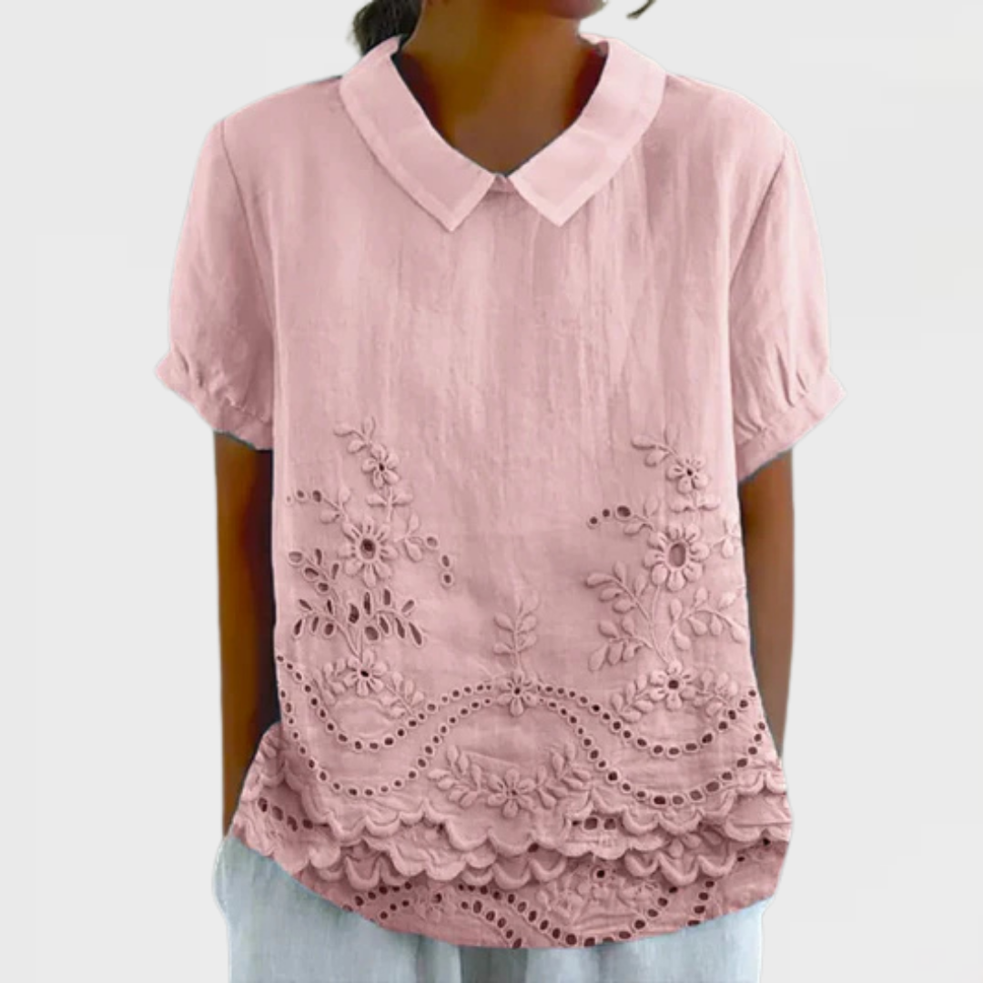 Clemency | Floral Collared Top
