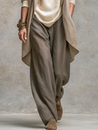 Back view of the versatile open-front jacket, showing its smooth, uninterrupted lines and relaxed fit.