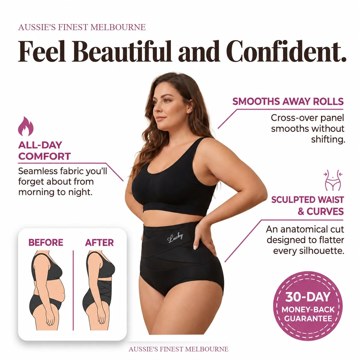 Aeliana - High-Waisted Tummy Control Shaping Briefs
