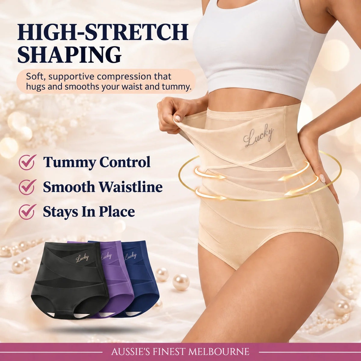 Aeliana - High-Waisted Tummy Control Shaping Briefs