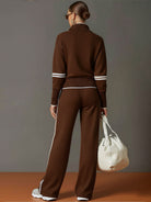 Close-up of the hem of the Anouk relaxed fit pants, showing the clean finish and quality stitching.