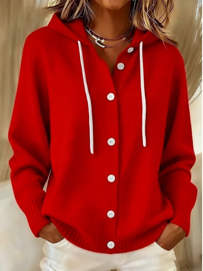 Back view of a red Anouk T-shirt, showing the comfortable cut and overall silhouette.