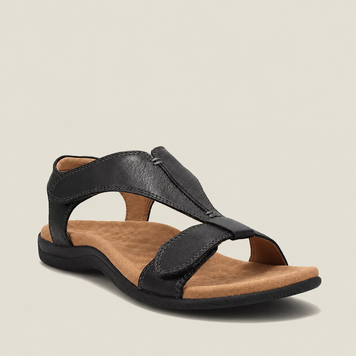 Adira - Ergonomic Comfort Sandals in Black