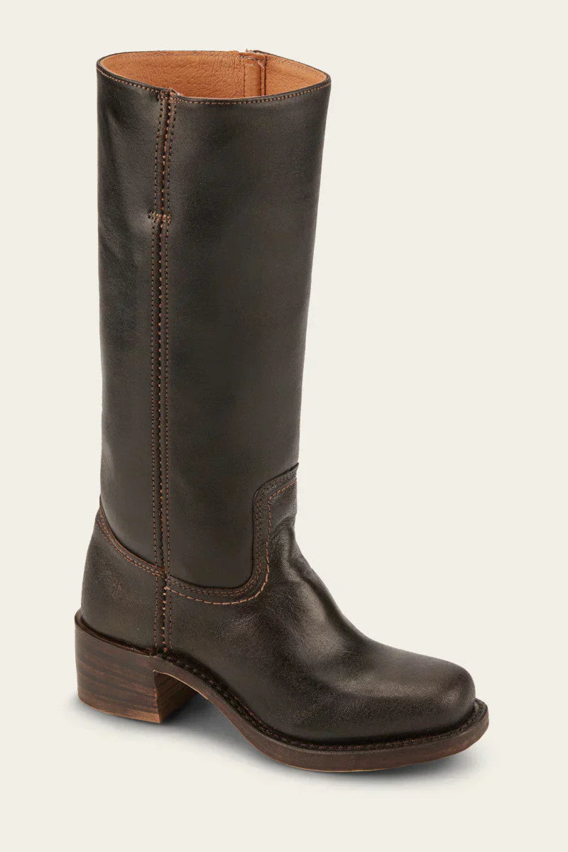 Lifestyle shot of Calandra classic western boots, suggesting comfort for prolonged wear in a natural setting.