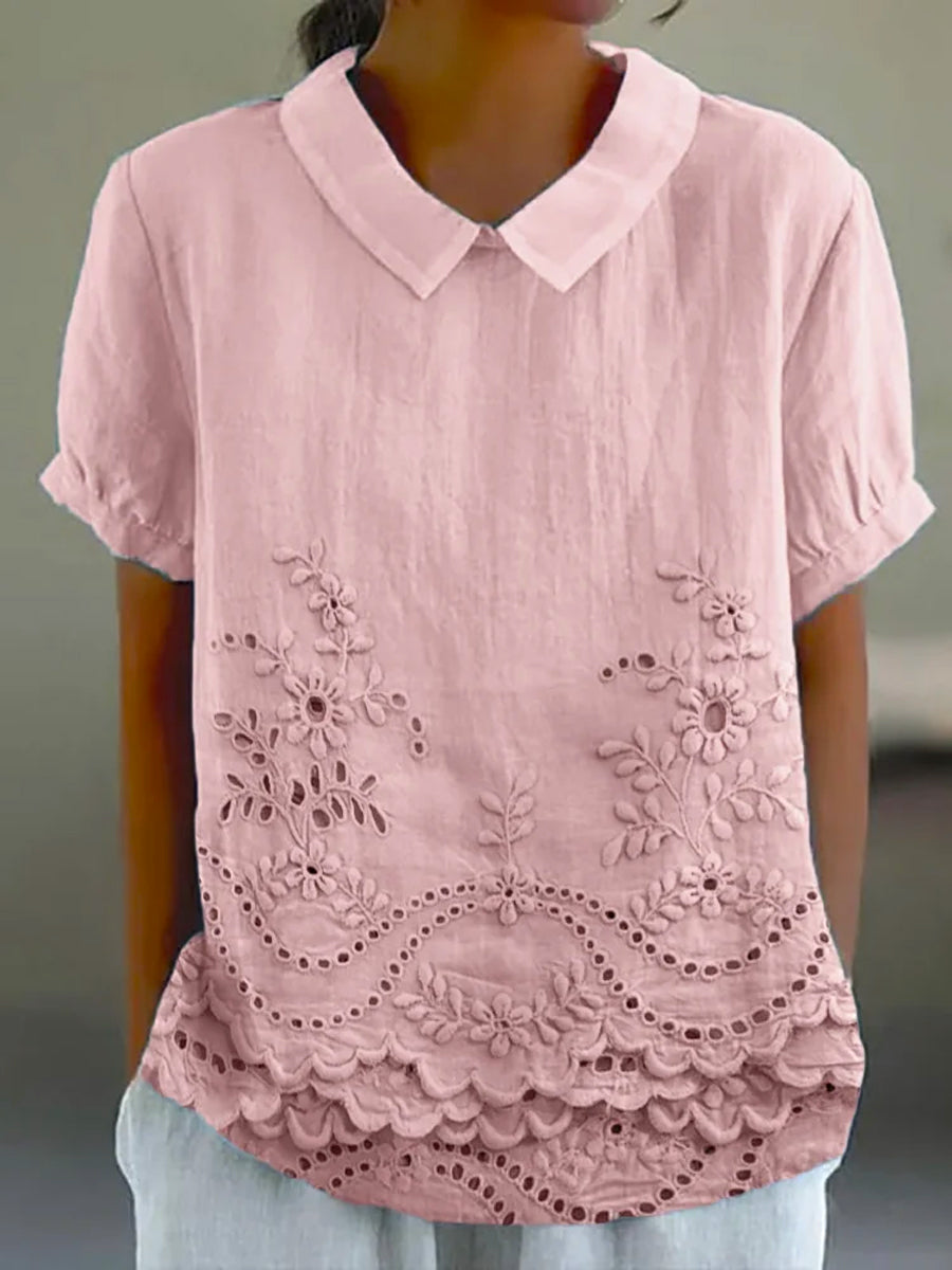 Clemency | Floral Collared Top