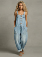 Overhead shot of the Suri jumpsuit, displaying its relaxed cut and overall design.