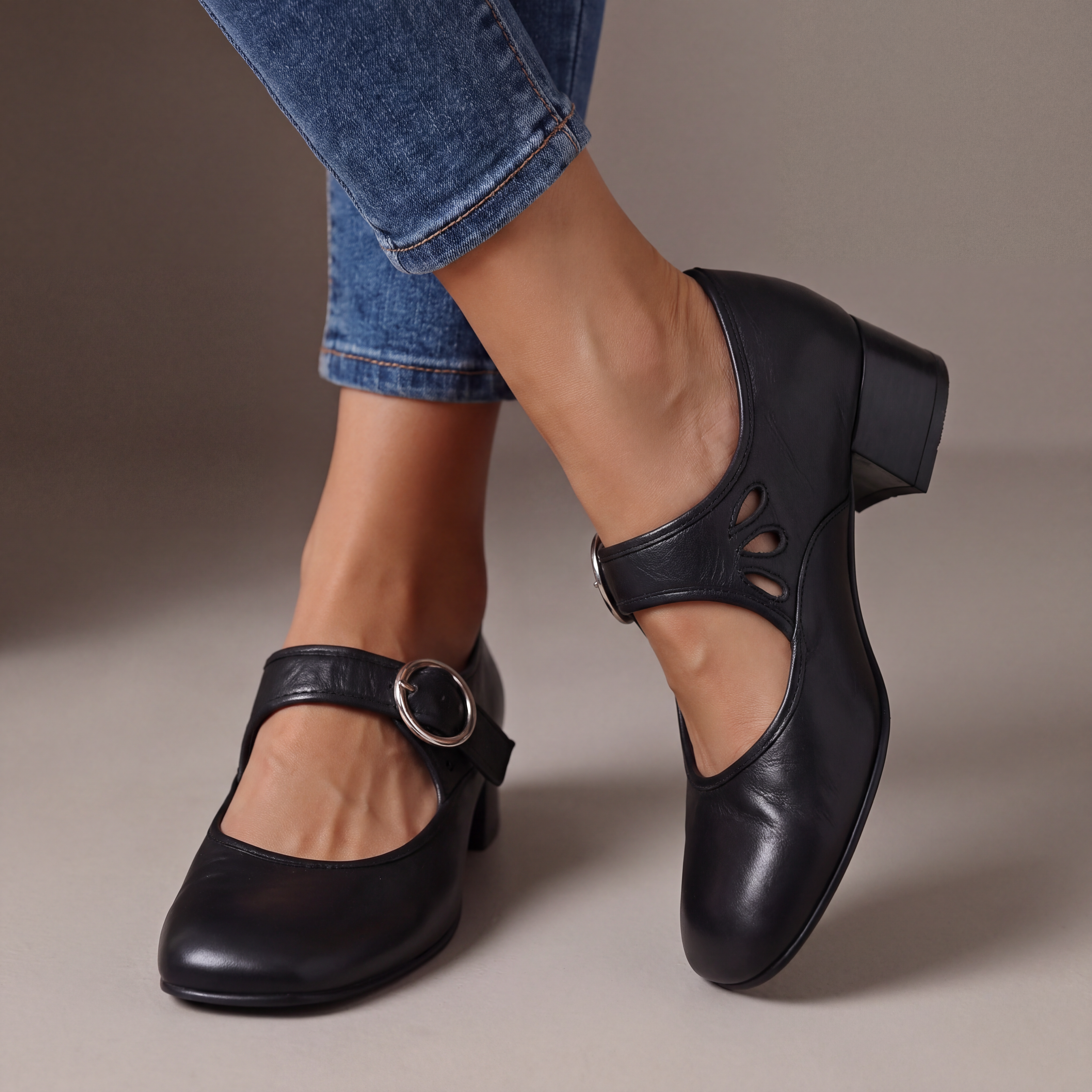 Xylina supportive Mary Jane shoes in black
