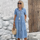 Bryony - Tiered Button-Front Midi Dress product image