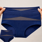 Folded pair of purple Aeliana high-waisted briefs.