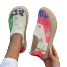 Top-down view of the Inez slip-on shoes, highlighting the laceless design and overall shape.