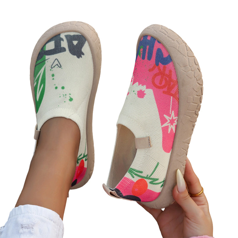 Top-down view of the Inez slip-on shoes, highlighting the laceless design and overall shape.