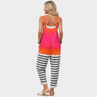 Muriel | Coral Stripe Overall