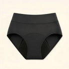Close-up detail of the fabric texture on the black Kaelin leak-proof underwear, highlighting its soft, breathable material.