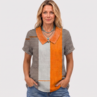 Kathleen | Colourblock Collared Top