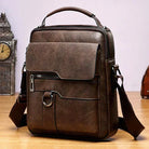 Interior view of the Caleb shoulder bag, revealing the spacious and organized compartments for essentials.