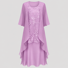 Fabric swatch of the lightweight chiffon blend used in the Noelle dress, illustrating its quality and fluidity.