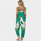 Clemency | Green Goose Print Overall