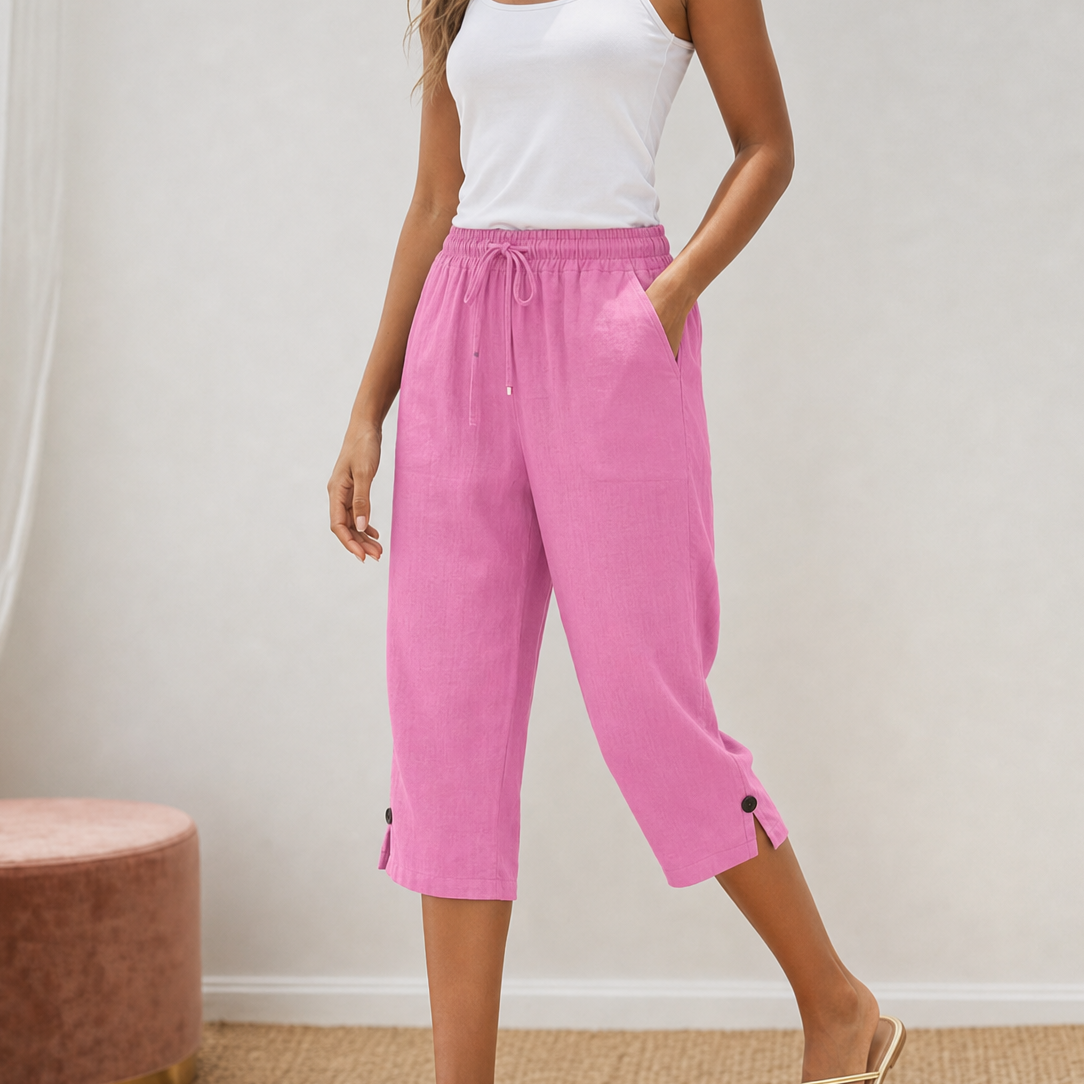 Overhead flat lay of the trousers, highlighting the overall design and practical features.