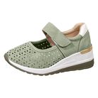 Front view of a pair of Soraya comfort arch support sandals in a neutral color on a light background.