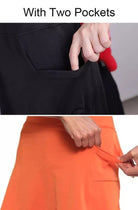 Rear view of the light gray skort, showing the comfortable waistband and flattering cut for active women.