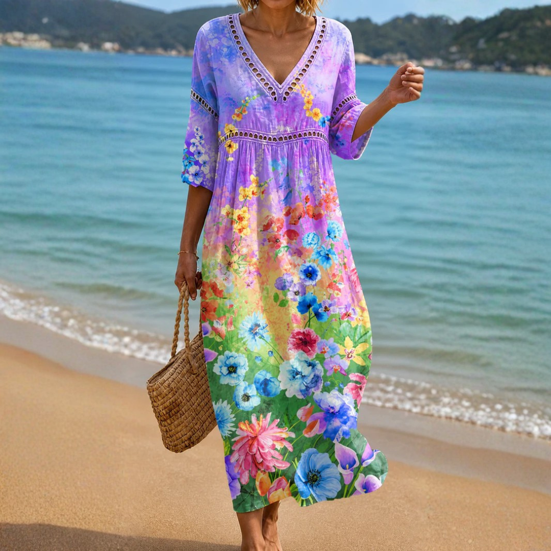 Zosia - Vibrant Flowing Midi Dress product image